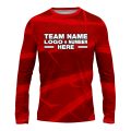 Custom Fully Sublimated Basic Pattern Red Performance Long Sleeves 14055