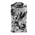 Custom Fully Sublimated Abstract Tie Dye Pattern White Black Performance Sleeveless 14067