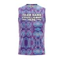Custom Fully Sublimated Casual Tie Dye Pattern Purple Performance Sleeveless 14123