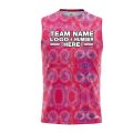 Custom Fully Sublimated Casual Tie Dye Pattern Pink Performance Sleeveless 14155