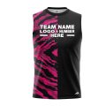 Custom Fully Sublimated Half Tie Dye Pattern Pink Performance Sleeveless 14183