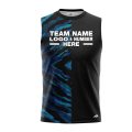 Custom Fully Sublimated Half Tie Dye Pattern Blue Performance Sleeveless 14195