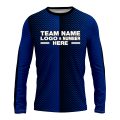Custom Fully Sublimated Half Faded Pattern Black Blue Performance Long Sleeves 14243