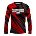 Custom Fully Sublimated High Energy Pattern Two Red Performance Long Sleeves 14219