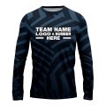 Custom Fully Sublimated Cross Stripes Pattern Dark Blue Performance Long Sleeves 14279
