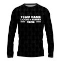 Custom Fully Sublimated Faded Geometric Triangles Pattern Black Performance Long Sleeves 14303