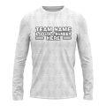 Custom Fully Sublimated Faded Geometric Triangles Pattern White Performance Long Sleeves 14315