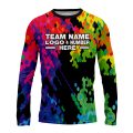Custom Fully Sublimated Vivid Chaos Neon Pattern Multicolor Performance Long Sleeves 14327