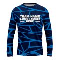 Custom Fully Sublimated Glaciar Break Pattern Blue Performance Long Sleeves 14367