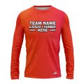 Custom Fully Sublimated Dotted Blaze Neon Pattern Pink Orange Performance Long Sleeves 14395