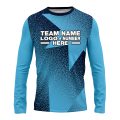 Custom Fully Sublimated Star Pattern Blue Performance Long Sleeves 14407