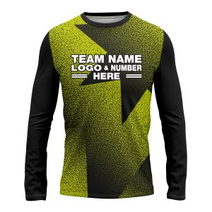 Custom Fully Sublimated Star Pattern Green Performance Long Sleeves 14463