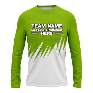 Custom Fully Sublimated Grass Pattern Green Performance Long Sleeves 14503