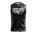 Custom Fully Sublimated Vibrant Tie Dye Pattern Blue Performance Sleeveless 14519