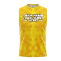Custom Fully Sublimated Solid Tie Dye Pattern Yellow Performance Sleeveless 14527