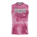 Custom Fully Sublimated Cloudy Tie Dye Pattern Pink Performance Sleeveless 14599