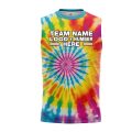 Custom Fully Sublimated Psychedelic Champions Tie Dye Pattern Multicolor Performance Sleeveless 14611