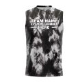 Custom Fully Sublimated Titans Tie Dye Pattern Black White Performance Sleeveless 14619