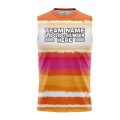 Custom Fully Sublimated Peachy Pioneers Tie Dye Pattern Orange Pink White Performance Sleeveless 14655