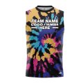 Custom Fully Sublimated Cosmic Crusaders Tie Dye Pattern Multicolor Performance Sleeveless 14667