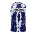Custom Fully Sublimated Chromatic Tie Dye Pattern White Blue Performance Sleeveless 14679