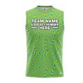 Custom Fully Sublimated Mellow Tie Dye Pattern Green Yellow SkyBlue Performance Sleeveless 14727