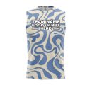 Custom Fully Sublimated Lava Lamp Two Tie Dye Pattern Blue White Performance Sleeveless 14743