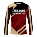 Custom Fully Sublimated Modern Pattern Vintage Red Performance Long Sleeves 14731