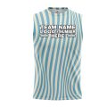 Custom Fully Sublimated Serene Stripes Tie Dye Pattern Blue White Performance Sleeveless 14751