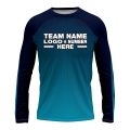 Custom Fully Sublimated Gradient Pattern Blue Performance Long Sleeves 14775