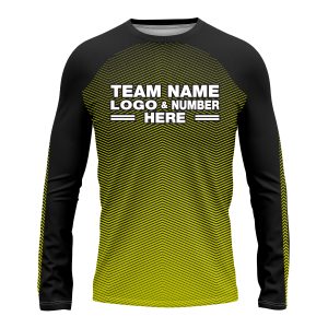 Custom Fully Sublimated Gradient Pattern Green Performance Long Sleeves 14799