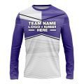 Custom Fully Sublimated Black Line Pattern Berry White Performance Long Sleeves 14863
