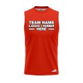 Custom Fully Sublimated Solid A4 Pattern Vermillion Performance Sleeveless 14875