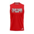 Custom Fully Sublimated Solid A5 Pattern Coral Performance Sleeveless 14879