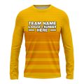 Custom Fully Sublimated Horizontal Stripes Pattern Yellow Performance Long Sleeves 14891