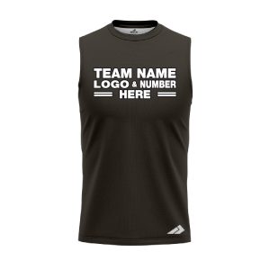 Custom Fully Sublimated Solid A14 Pattern Black Performance Sleeveless 14887
