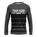 Custom Fully Sublimated Horizontal Stripes Pattern Dark Performance Long Sleeves 14915