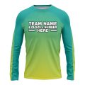 Custom Fully Sublimated Gradient Pattern Aqua Performance Long Sleeves 14971
