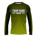 Custom Fully Sublimated Gradient Pattern Green Performance Long Sleeves 14995
