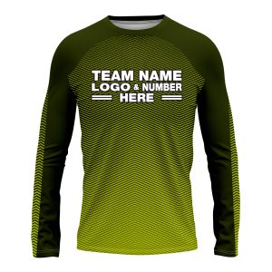 Custom Fully Sublimated Gradient Pattern Green Performance Long Sleeves 14995