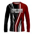 Custom Fully Sublimated Pallets Pattern Red Black Performance Long Sleeves 15043