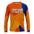 Custom Fully Sublimated Forms Pattern Green Blue Performance Long Sleeves 15019