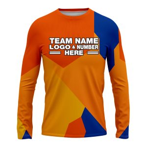 Custom Fully Sublimated Forms Pattern Green Blue Performance Long Sleeves 15019