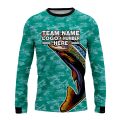 Custom Fully Sublimated Multicolor Fish Fishing Pattern  Performance Long Sleeves 15103