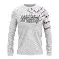 Custom Fully Sublimated Stylish Fishing Pattern Red White Blue Performance Long Sleeves 15139