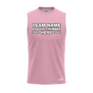 Custom Fully Sublimated Solid F19  Pattern Cameo Pink Performance Sleeveless 15219
