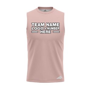 Custom Fully Sublimated Solid E12 Pattern Nude Pink Performance Sleeveless 15207