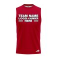 Custom Fully Sublimated Solid E2 Pattern Raspberry  Red Performance Sleeveless 15211