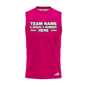 Custom Fully Sublimated Solid CC Pattern Pink Performance Sleeveless 15191