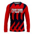 Custom Fully Sublimated Check Pattern Red Blue Performance Long Sleeves 15227